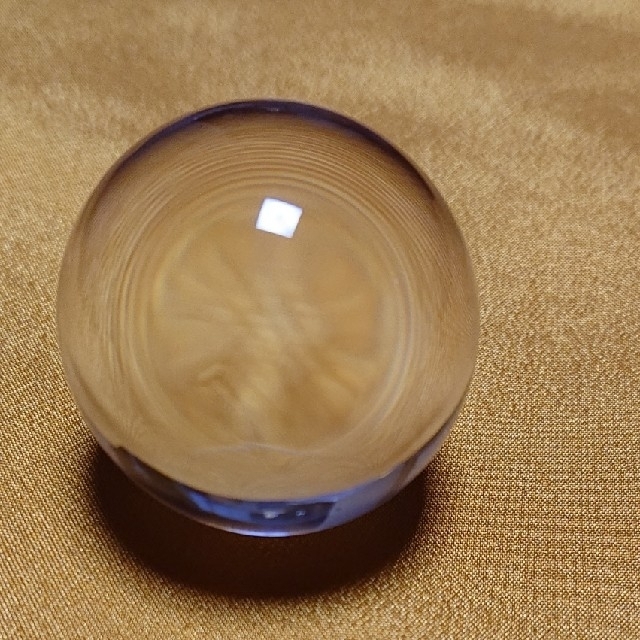 天然クォーツ 水晶玉 ロッククリスタル 丸玉 直径30.65㎜ 鑑別書付 未