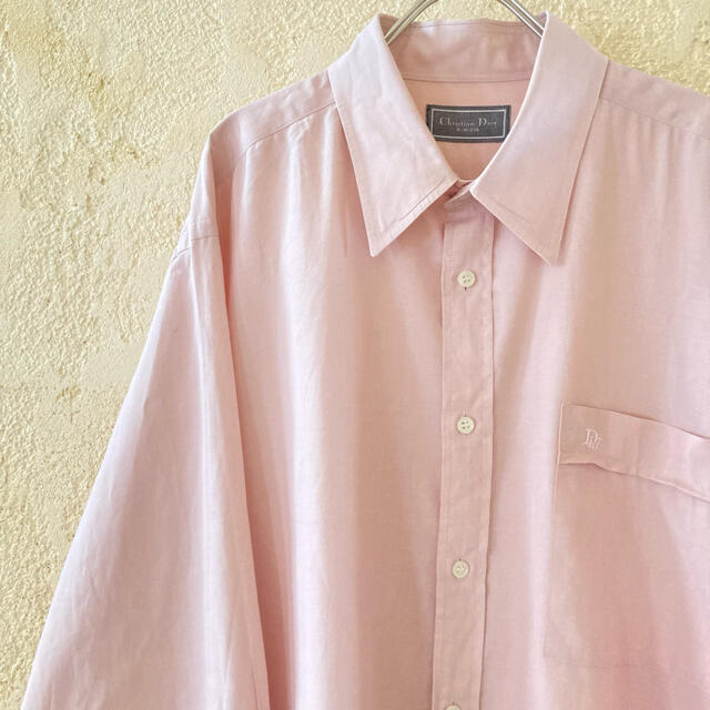 Dior ムッシュ ヴィンテージ 80s 90s 長袖シャツ ピンク 古着 | フリマアプリ ラクマ