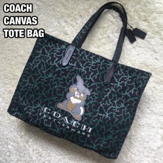 コーチ(COACH)の極美品✨COACH×Disney コラボ とんすけ キャンバス トートバッグ(トートバッグ)