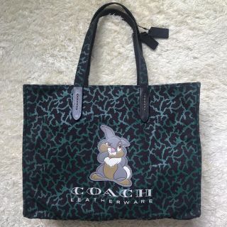 極美品 COACH×Disney コラボ とんすけ キャンバス トートバッグ