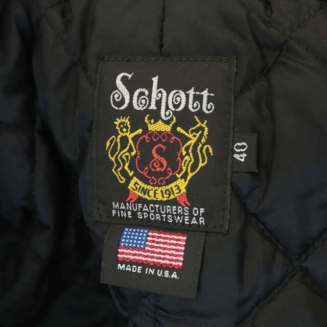 schott(ショット)のショット ウールメルトンジップアップコート ジャケット ハーフ アウター メンズのジャケット/アウター(その他)の商品写真