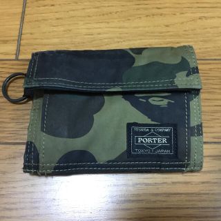 アベイシングエイプ BAPE カモフラ ブルー 折り財布-