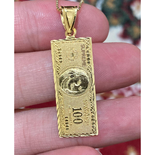 Supreme 100 Dollar Bill Gold Pendant 14Kメンズ