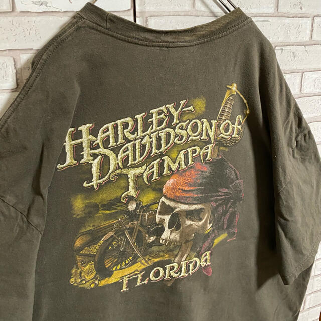 Harley Davidson(ハーレーダビッドソン)の90s 古着 ハーレーダビッドソン 3XL バックプリント ビッグシルエット メンズのトップス(Tシャツ/カットソー(半袖/袖なし))の商品写真