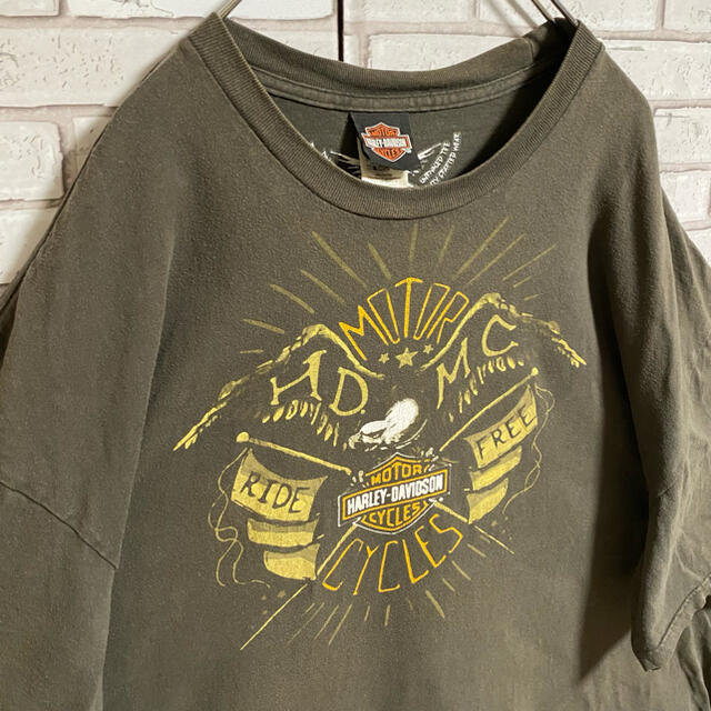 Harley Davidson(ハーレーダビッドソン)の90s 古着 ハーレーダビッドソン 3XL バックプリント ビッグシルエット メンズのトップス(Tシャツ/カットソー(半袖/袖なし))の商品写真