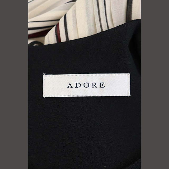 アドーア ADORE レイヤード ニット ワンピース 2点セット 黒 ベージュ