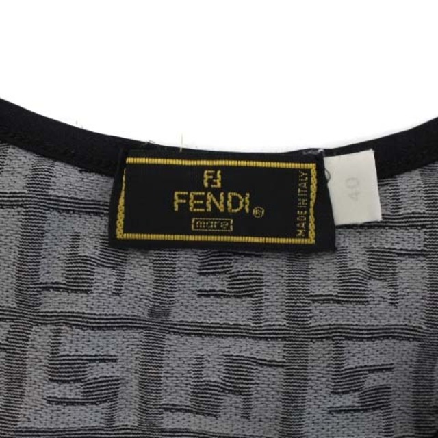 FENDI(フェンディ)のフェンディ カットソー Tシャツ 半袖 ズッカ柄 ストレッチ 40 M グレー レディースのトップス(Tシャツ(半袖/袖なし))の商品写真