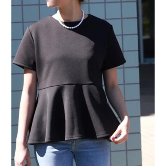 へプラム　プルオーバー　黒 レディースのトップス(Tシャツ(半袖/袖なし))の商品写真
