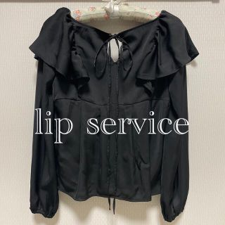 リップサービス(LIP SERVICE)のLIP SERVICE ♡バックリボン♡シフォントップス(カットソー(長袖/七分))