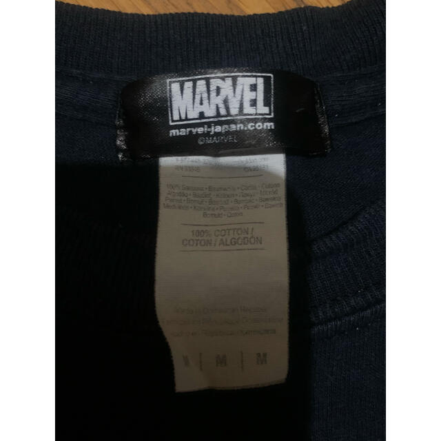 Tシャツ 黒 MARVEL Ｍサイズ メンズのトップス(Tシャツ/カットソー(半袖/袖なし))の商品写真