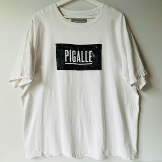 ピガール(PIGALLE)のPIGALLE(ピガール)ロゴプリント半袖Tシャツ白(Tシャツ/カットソー(半袖/袖なし))