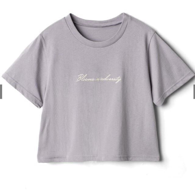 GRL(グレイル)のGRL フロントロゴ刺繍ショート丈Tシャツ レディースのトップス(Tシャツ(半袖/袖なし))の商品写真