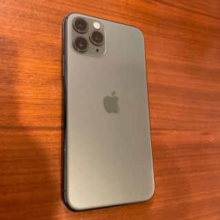 アイフォーン(iPhone)の【超美品】SIMフリー iPhone11Pro 256GB ミッドナイトグリーン(スマートフォン本体)