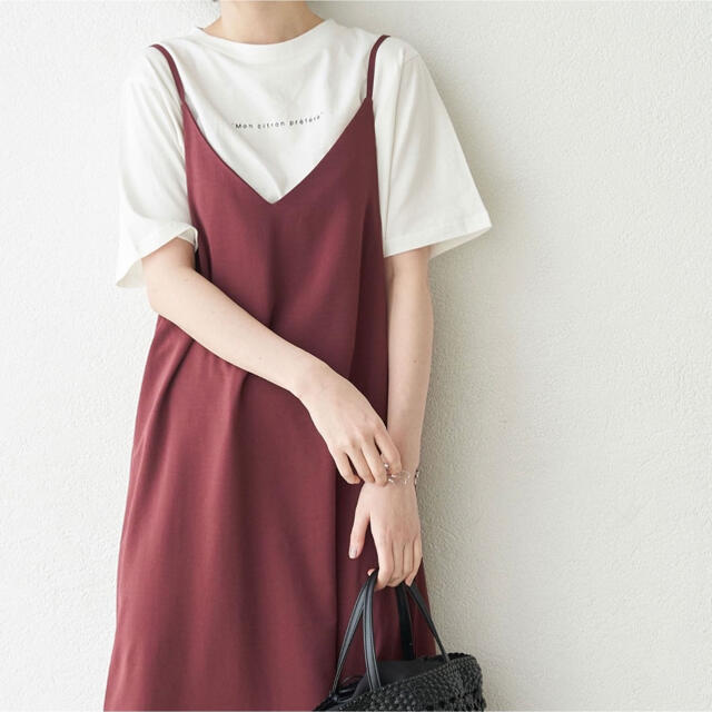 Rope' Picnic(ロペピクニック)の【Sale】ロペピクニック　キャミワンピース　ワイン レディースのワンピース(ロングワンピース/マキシワンピース)の商品写真