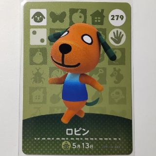 ニンテンドウ(任天堂)の＊どうぶつの森＊　amiiboカード　ロビン(カード)