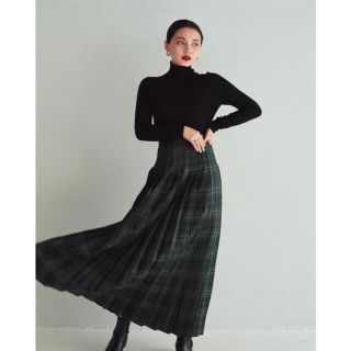 アメリヴィンテージ(Ameri VINTAGE)のsheer BREATH SKIRT (plaid)(ロングスカート)