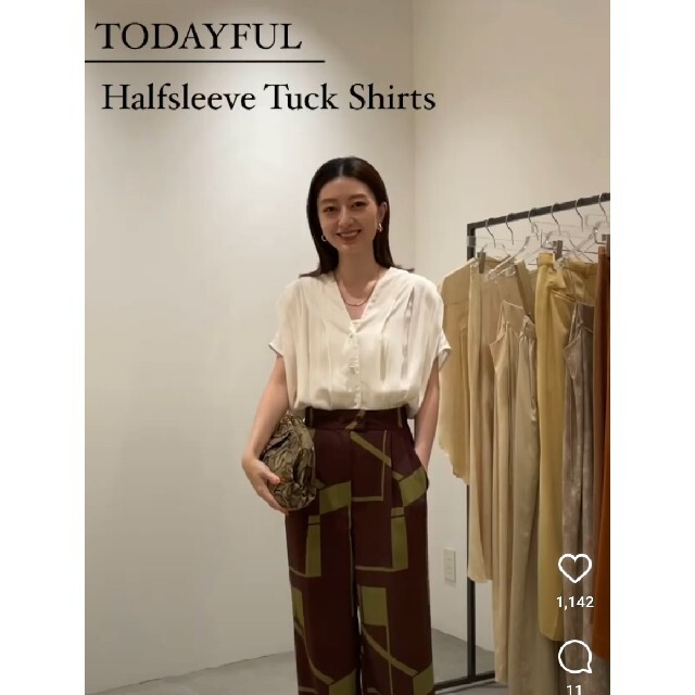 TODAYFUL - 【美品】TODAYFUL ハーフスリーブタックシャツ トゥデイ ...