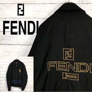 【レア】FENDI JEANS フェンディ バックロゴ ナイロンジャケット