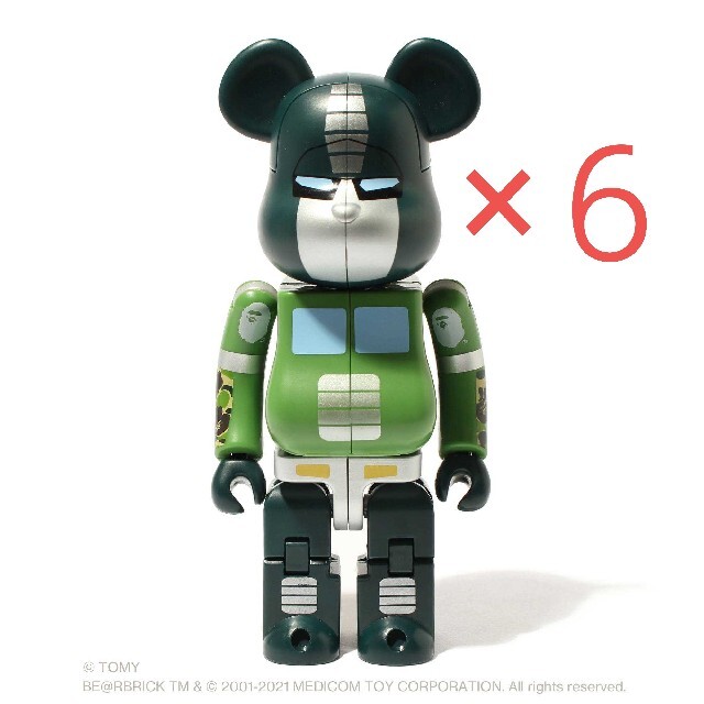 6箱 BAPE® X TRANSFORMERS X BE@RBRICK 200%