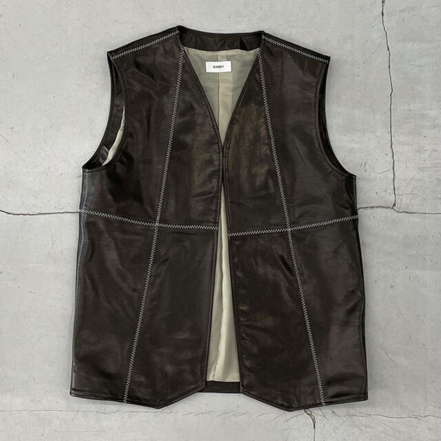 SUNSEA - RANDY 21AW “Bottle Joe” Leather vest