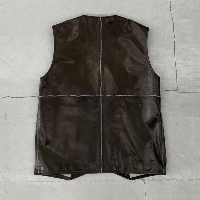 SUNSEA(サンシー)のRANDY 21AW “Bottle Joe” Leather vest  メンズのトップス(ベスト)の商品写真