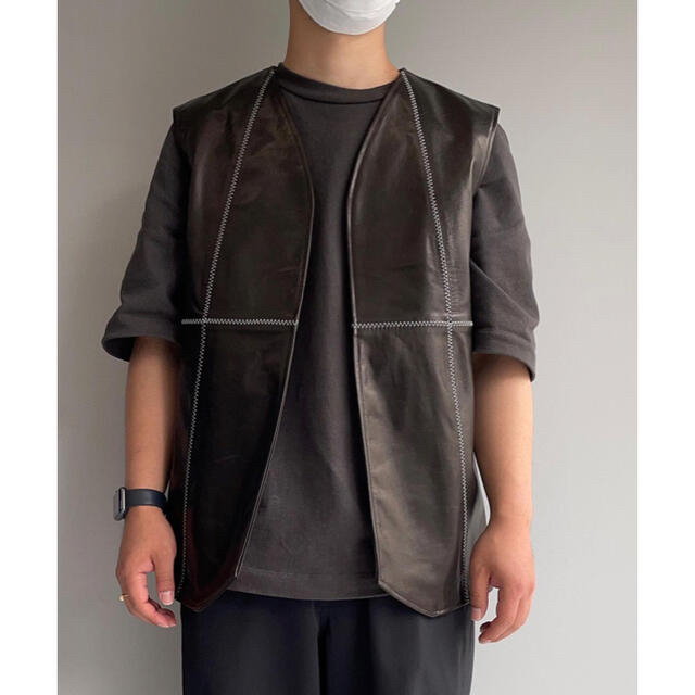 SUNSEA - RANDY 21AW “Bottle Joe” Leather vest の通販 by 痛み SUNSEA - RANDY 21AW “Bottle Joe” Leather vest の通販 by 痛み