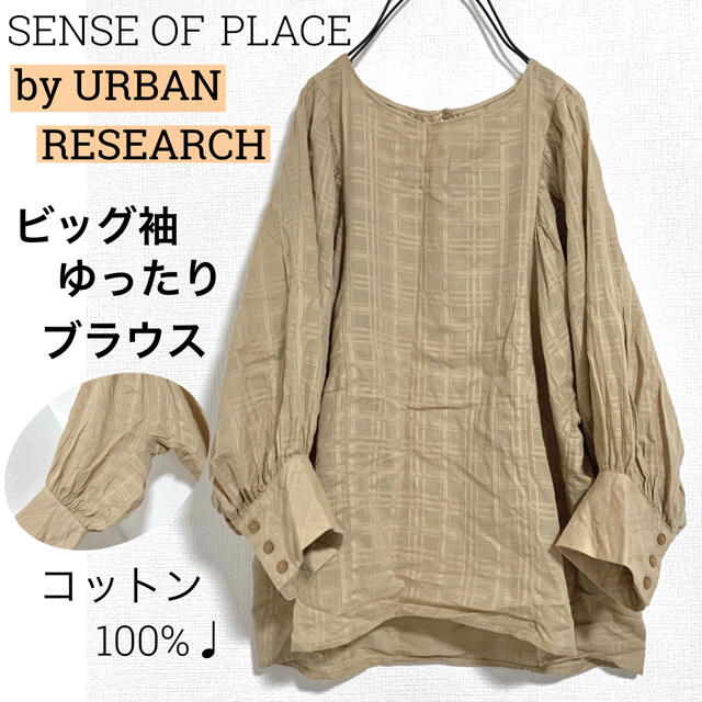 SENSE OF PLACE by URBAN RESEARCH(センスオブプレイスバイアーバンリサーチ)のセンスオブプレイスバイアーバンリサーチ＊ビッグ袖ブラウス薄手涼しい♪ レディースのトップス(シャツ/ブラウス(半袖/袖なし))の商品写真