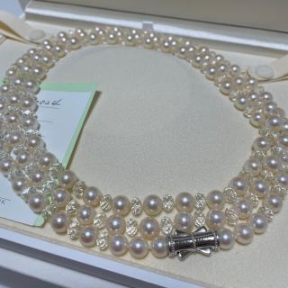 TASAKI - タサキ ヴァリエ あこやパール×クリスタル ロープロング