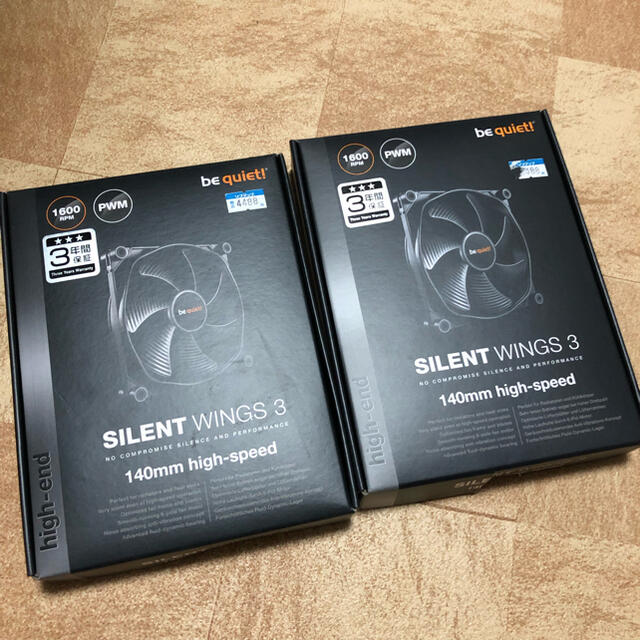 SILENT WINGS 3 PWM high speed 140mm 2個