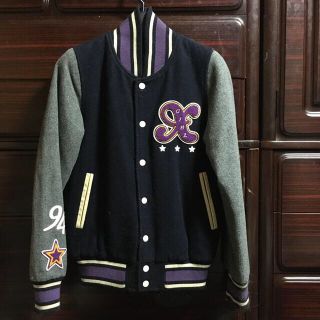 bo37. x-girl スタジャン 総柄 レディースLサイズ相当 【絶品】 3960円
