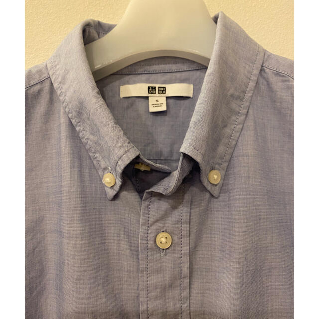 UNIQLO(ユニクロ)のUNIQLO ユニクロ シャツ ブルー メンズS 綿 メンズのトップス(シャツ)の商品写真