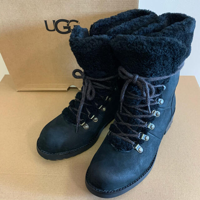 超新作】 UGG ブーツ フレーザー FRASER 黒 ボア ブラック 防水加工