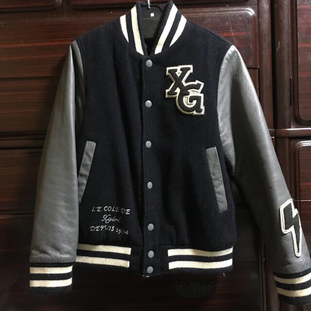bo37. x-girl スタジャン 総柄 レディースLサイズ相当 【絶品】 3960円