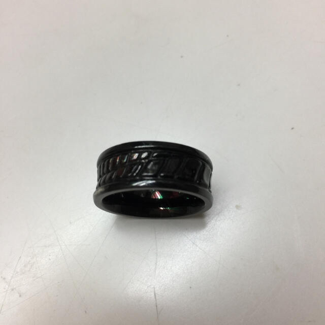 【初売り】 黒　エナメル  指輪　16  新品  silver  unisex リング(指輪)