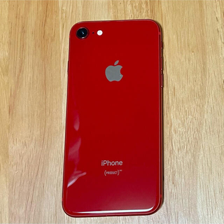 iPhone8 RED レッド　256GB 初期化済 au バッテリー86%(スマートフォン本体)