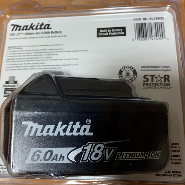 Makita(マキタ)のマキタ バッテリー 18V BL1860B スポーツ/アウトドアの自転車(工具/メンテナンス)の商品写真