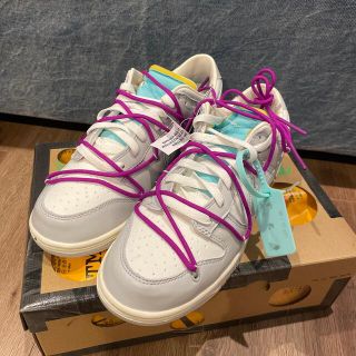 オフホワイト(OFF-WHITE)のNIKE dunk low オフホワイトlot No.21(スニーカー)