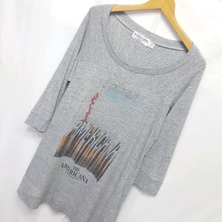 アメリカーナ(AMERICANA)の★日本製 Americana ロング Tシャツ ワンピース(Tシャツ(長袖/七分))