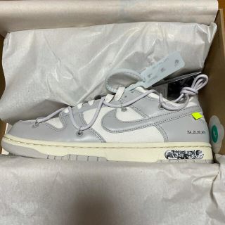 オフホワイト(OFF-WHITE)のnike dunk low off-white lot49 US9/27cm(スニーカー)