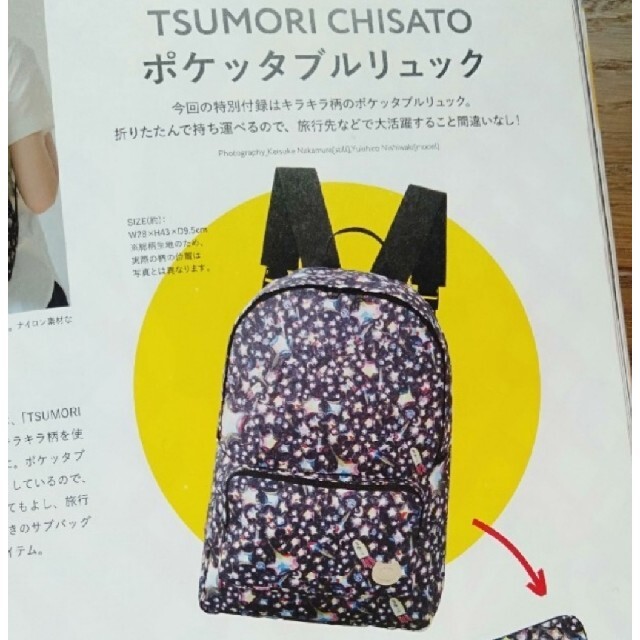 TSUMORI CHISATO(ツモリチサト)のTSUMORI CHISATO2016ムック本付録ポケッタブルリュック レディースのバッグ(リュック/バックパック)の商品写真