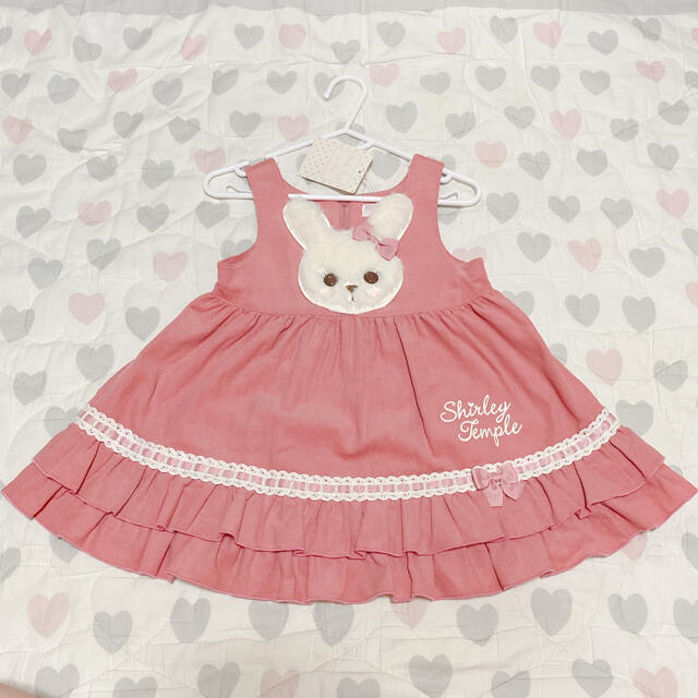 うさぎワンピース/シャーリーテンプルキッズ服女の子用(90cm~)