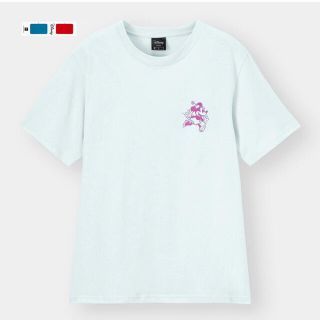 ジーユー(GU)のGU ディズニー　ミニー　Tシャツ　ライトブルー　L(Tシャツ/カットソー(半袖/袖なし))