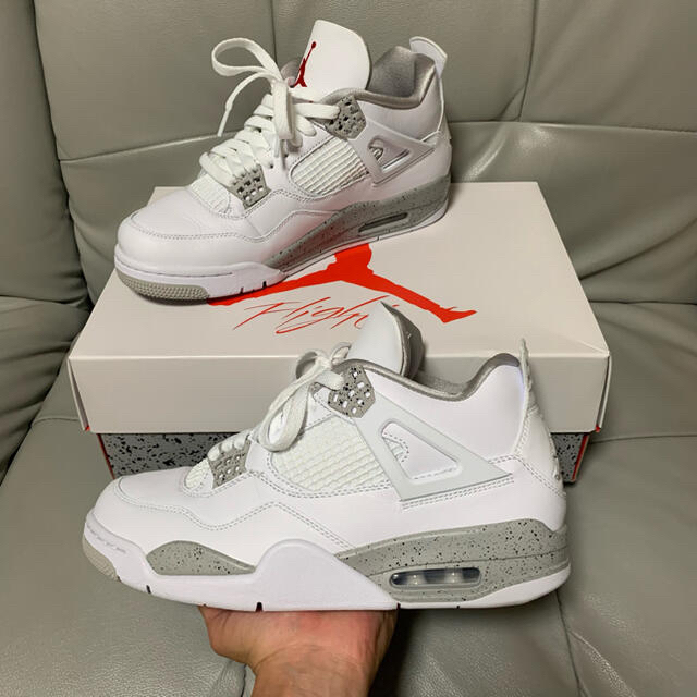 靴/シューズnike air jordan4 retro texwhite 新品未使用