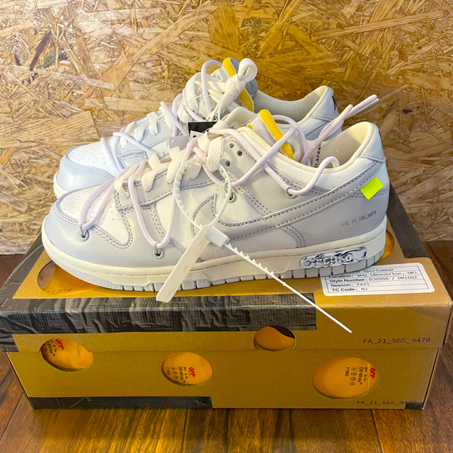 NIKE off-white Dunk Low 49/50 オフホワイト