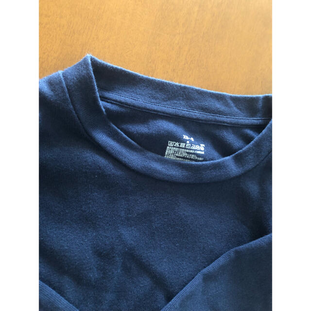 MUJI (無印良品)(ムジルシリョウヒン)の無印　ネイビー　厚手　Tシャツ　ワンピース　チュニック レディースのワンピース(ロングワンピース/マキシワンピース)の商品写真