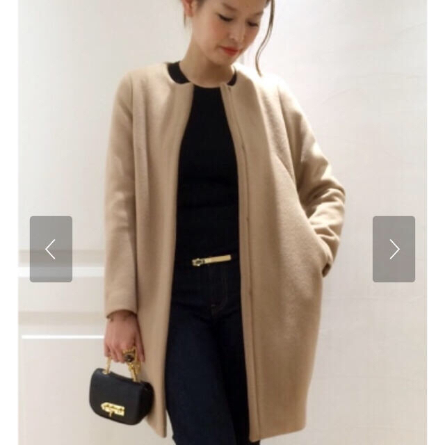 美品、送料込み♪】Deuxieme Classe ノーカラーコート希少 36 美品、送料込み♪】Deuxieme Classe ノーカラーコート希少 36