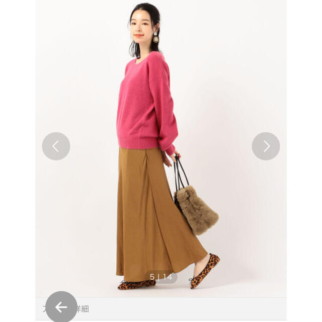 Khaju(カージュ)のkhaju カージュ　サテンマキシスカート　ブラウン レディースのスカート(ロングスカート)の商品写真