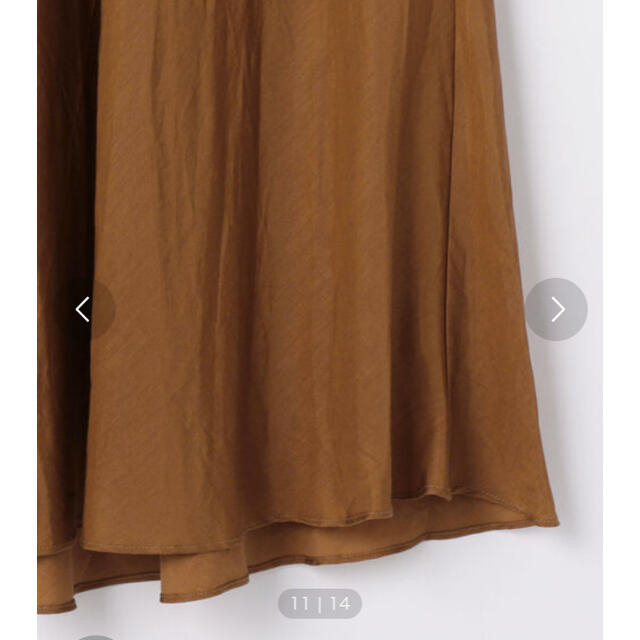 Khaju(カージュ)のkhaju カージュ　サテンマキシスカート　ブラウン レディースのスカート(ロングスカート)の商品写真