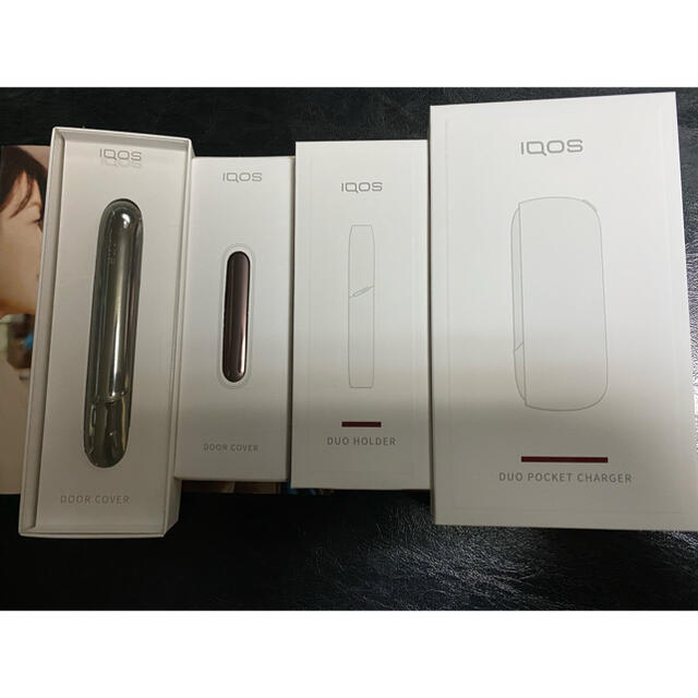 iQOS フロステッドレッド&ドアカバー3点セット