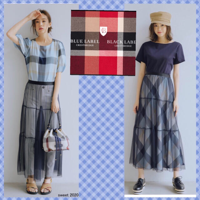 BURBERRY BLUE LABEL(バーバリーブルーレーベル)の【極美品・sweetコラボ】値下げ　シルケットポンチワンピース　3点セット レディースのワンピース(ロングワンピース/マキシワンピース)の商品写真